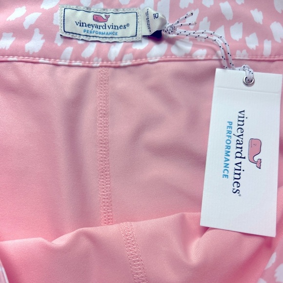 Vineyard Vines Performance Printed 17” Skort Skirt Flamingo Pink White New - Picture 6 of 9